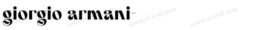 giorgio armani字体转换